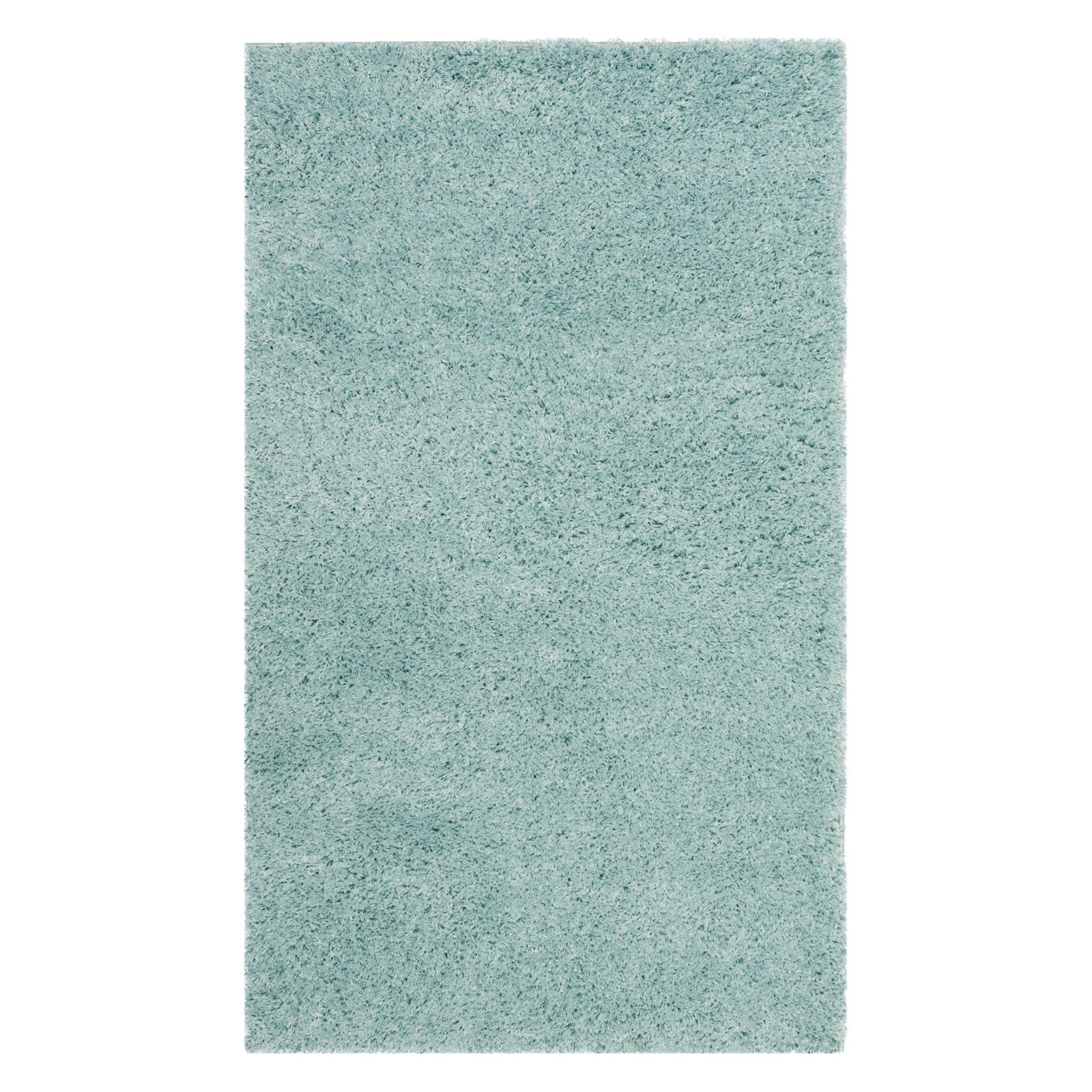 SAFAVIEH Laguna Neven Plush Solid Shag Area Rug, Light Blue, 5'3" x 7'6"