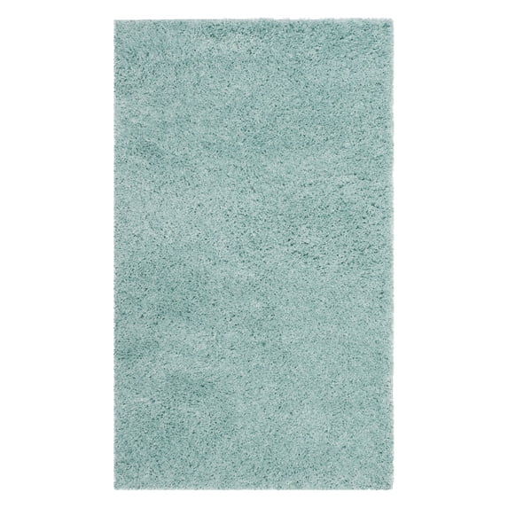 SAFAVIEH Laguna Neven Plush Solid Shag Area Rug, Light Blue, 8'6" x 12'