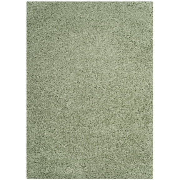 SAFAVIEH Laguna Neven Plush Solid Shag Area Rug, Light Sage, 11' x 15'