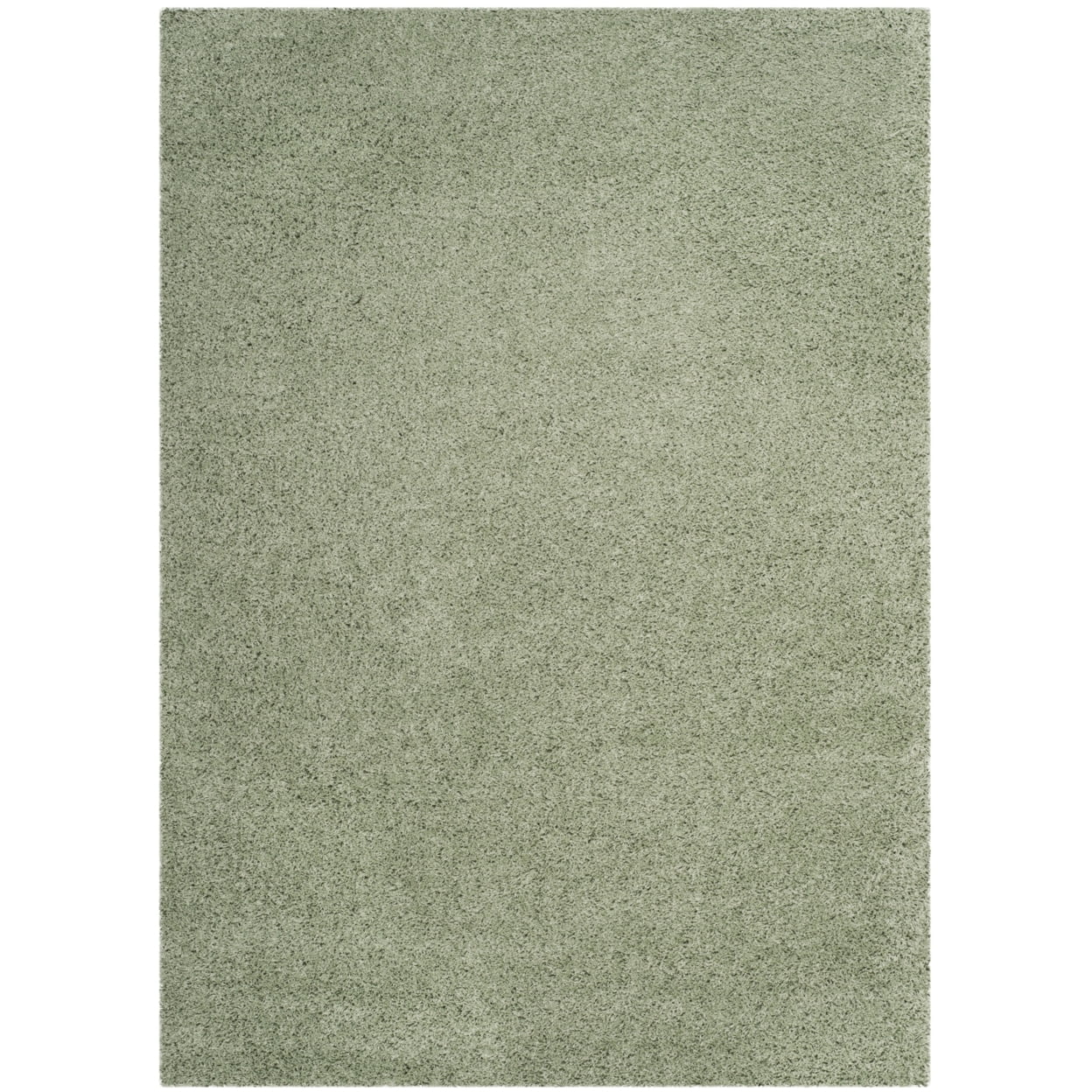 Ivory Hand-knotted Rectangular Shag Synthetic Rug, 3' x 5'