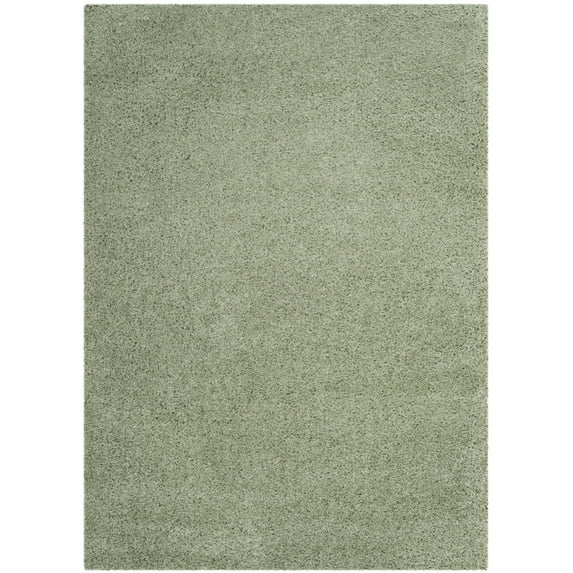 SAFAVIEH Laguna Neven Plush Solid Shag Area Rug, Light Sage, 3' x 5'