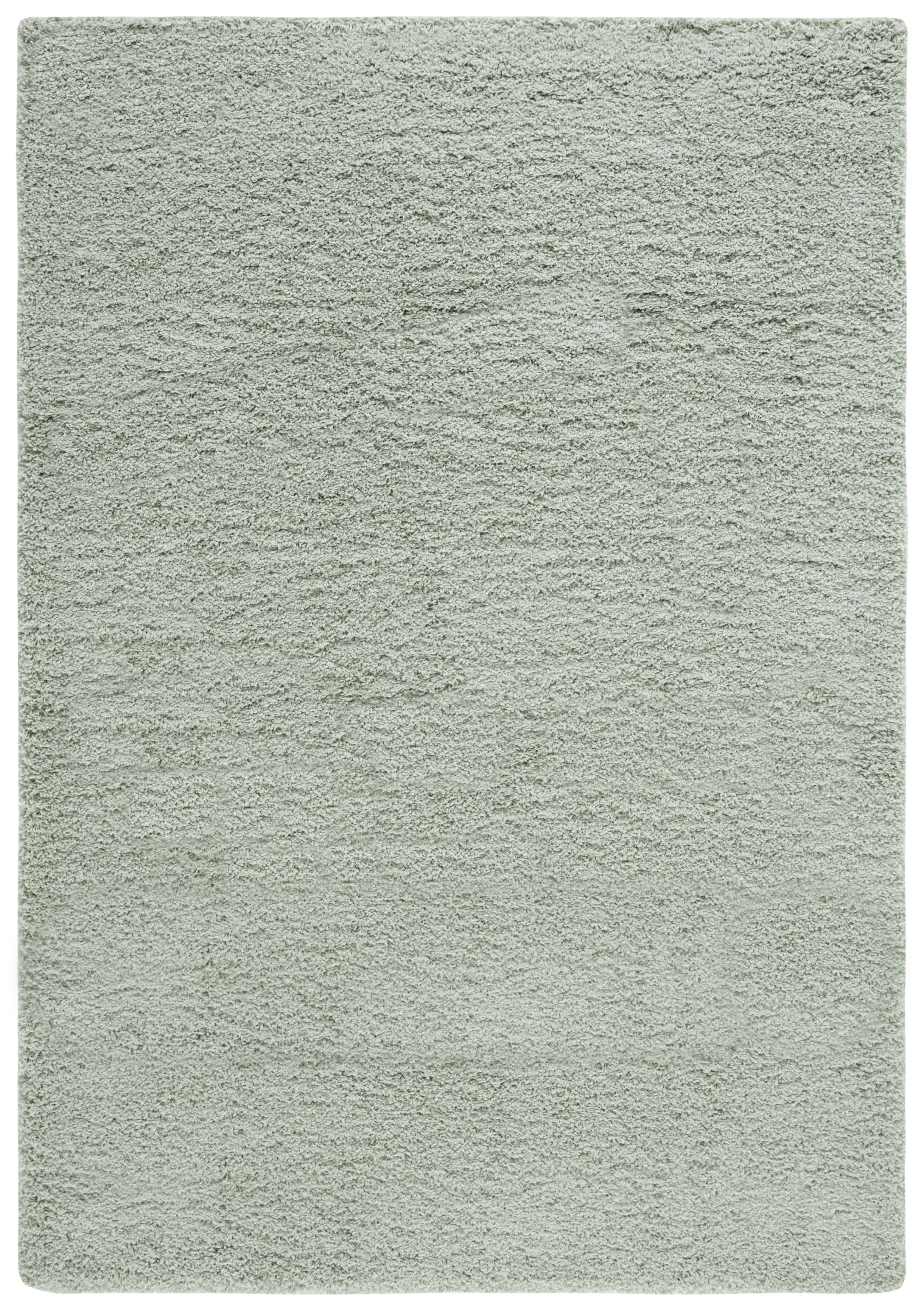 Ivory Hand-knotted Rectangular Shag Synthetic Rug, 3' x 5'
