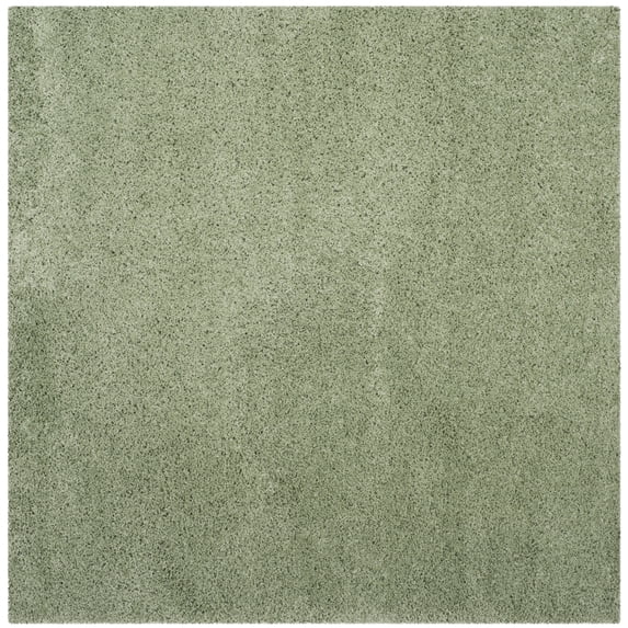 SAFAVIEH Laguna Neven Plush Solid Shag Area Rug, Light Sage, 6'7" x 9'6"