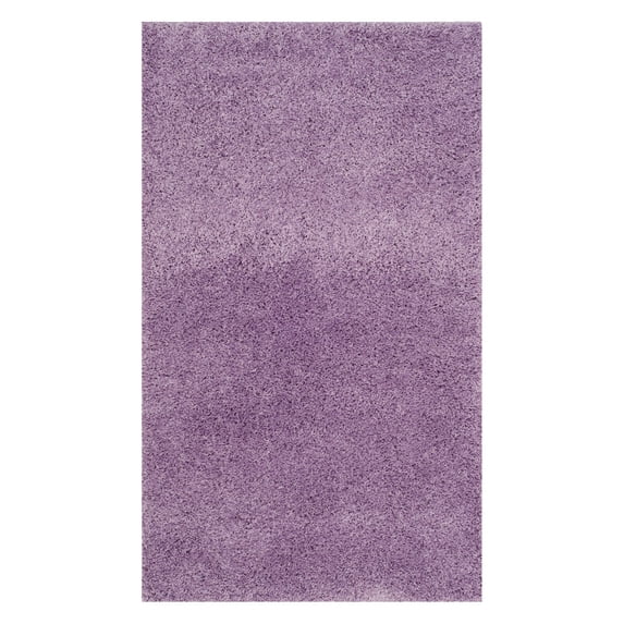 SAFAVIEH Laguna Neven Plush Solid Shag Area Rug, Lilac, 4' x 6'
