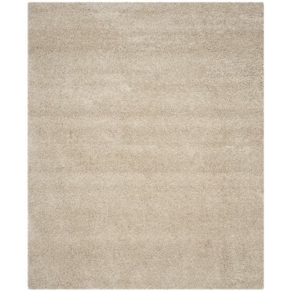 SAFAVIEH Laguna Neven Plush Solid Shag Area Rug, Sand, 8' x 10'