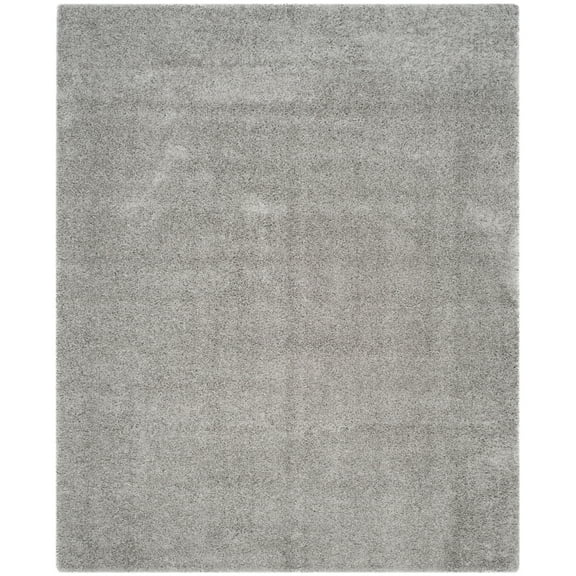SAFAVIEH Laguna Neven Plush Solid Shag Area Rug, Silver, 8'6" x 12'