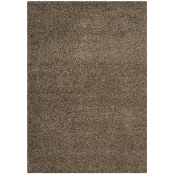 SAFAVIEH Laguna Neven Plush Solid Shag Area Rug, Taupe, 4' x 6'