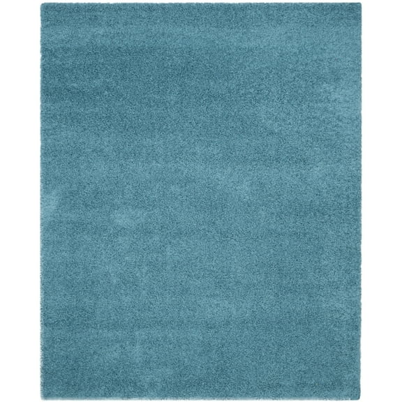 SAFAVIEH Laguna Neven Plush Solid Shag Area Rug, Turquoise, 5'3" x 7'6"
