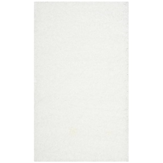 SAFAVIEH Laguna Neven Plush Solid Shag Area Rug, White, 2'3" x 4'