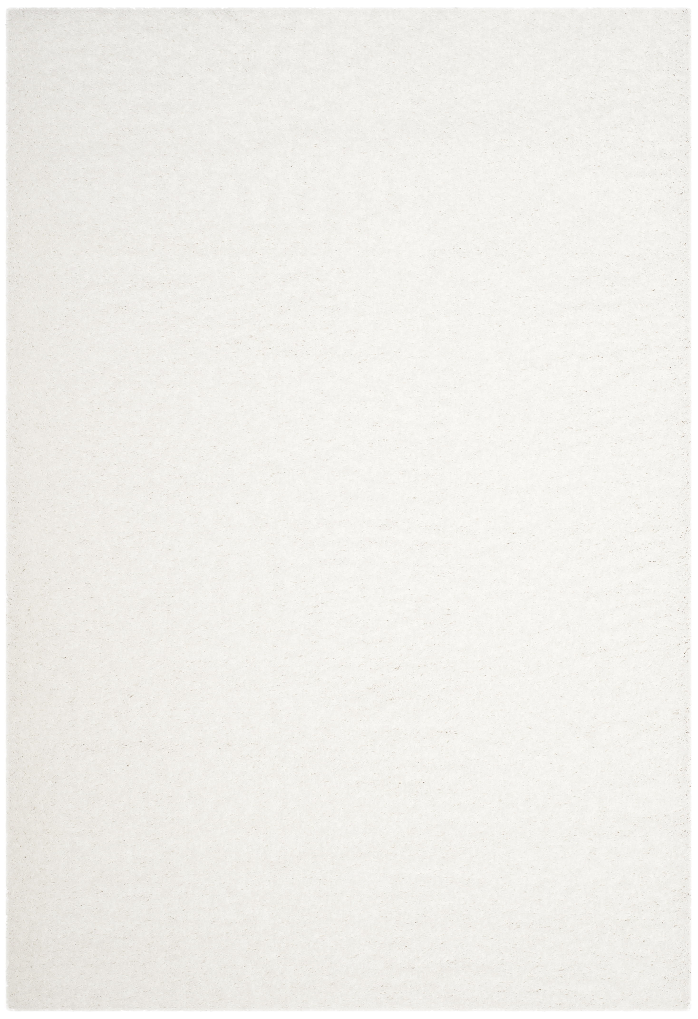 Ivory Bliss Hand-Knotted Shag Area Rug, 4' x 6', Easy Care Viscose