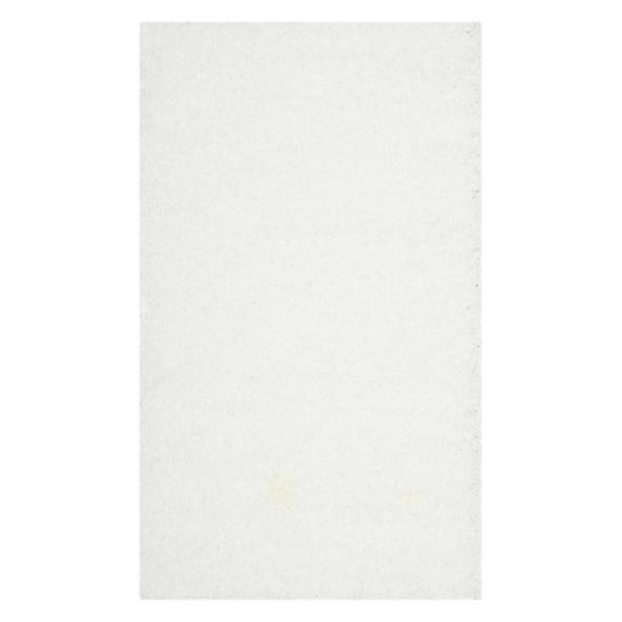 SAFAVIEH Laguna Neven Plush Solid Shag Area Rug, White, 8'6" x 12'