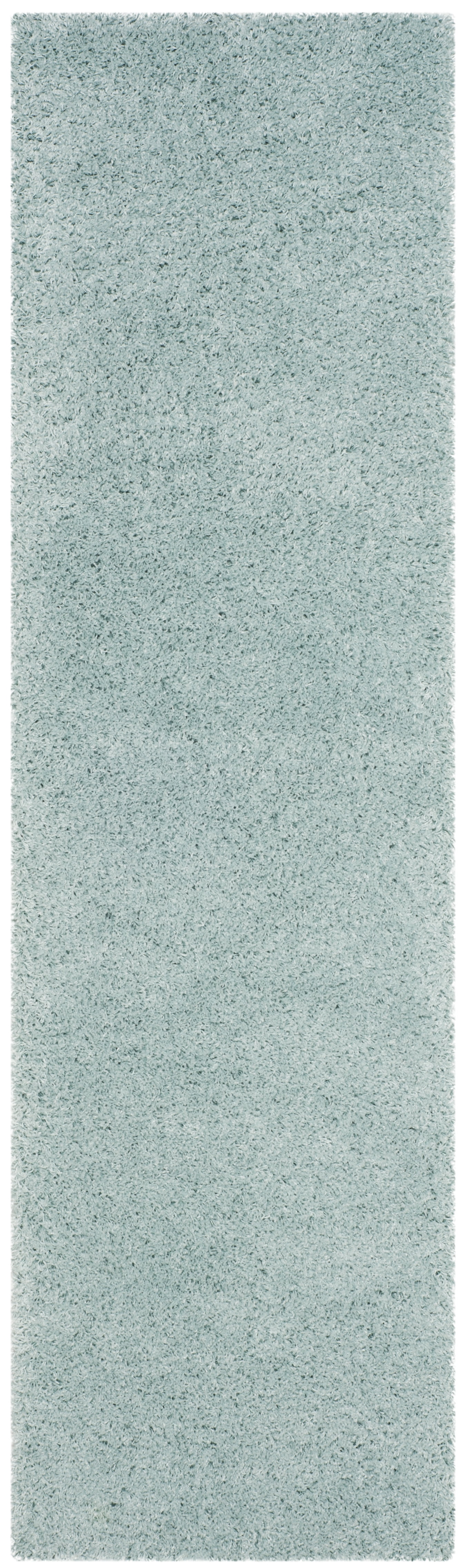 SAFAVIEH Laguna Neven Plush Solid Shag Runner Rug, Light Blue, 2'3" x 12'