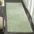 thumbnail image 1 of SAFAVIEH Laguna Neven Plush Solid Shag Runner Rug, Light Sage, 2'3" x 12', 1 of 8