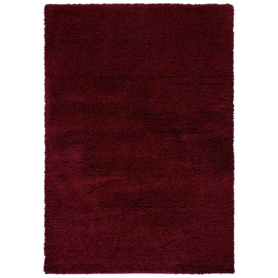 SAFAVIEH Laguna Neven Plush Solid Shag Runner Rug, Maroon, 2'3" x 8'
