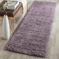 thumbnail image 1 of SAFAVIEH Laguna Neven Plush Solid Shag Runner Rug, Purple, 2'3" x 8', 1 of 5