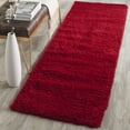 thumbnail image 1 of SAFAVIEH Laguna Neven Plush Solid Shag Runner Rug, Red, 2'3" x 6', 1 of 7