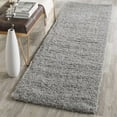 thumbnail image 1 of SAFAVIEH Laguna Neven Plush Solid Shag Runner Rug, Silver, 2'3" x 8', 1 of 4