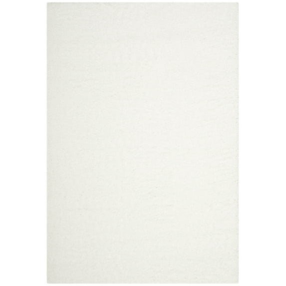 SAFAVIEH Laguna Neven Plush Solid Shag Runner Rug, White, 2'3" x 6'