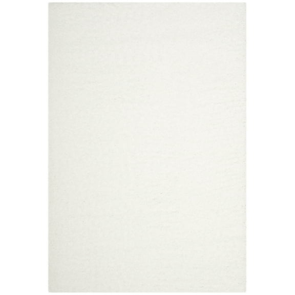 SAFAVIEH Laguna Neven Plush Solid Shag Runner Rug, White, 2'3" x 6'
