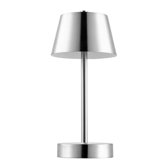SAFAVIEH Laita 10 in. Modern Minimalism Table Lamp, Santin Nickel