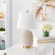 SAFAVIEH Lamson 21 in. H Floral Coastal Table Lamp, Cream