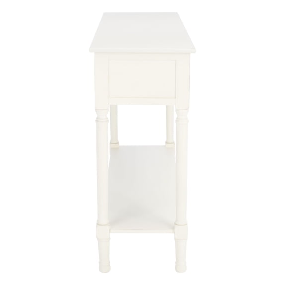 SAFAVIEH Landers 3-Drawer Rustic White Wood Rectangle Console Table (47.3 in. W x 13 in. D x 29.5 in. H)