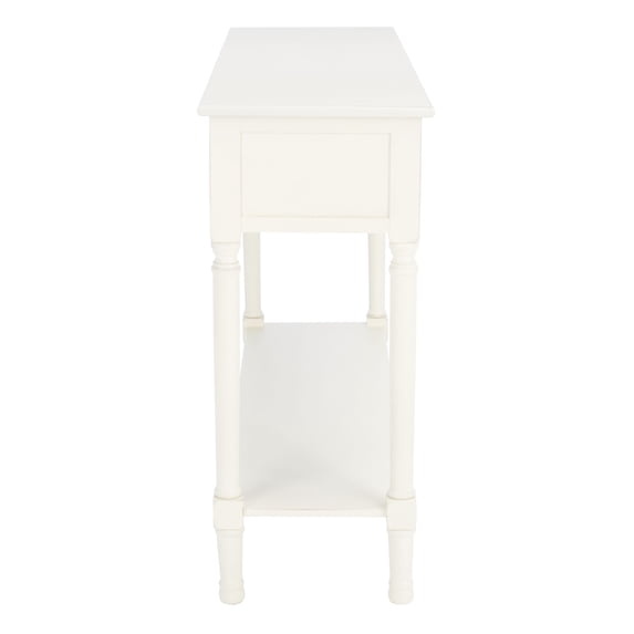 SAFAVIEH Landers 3-Drawer Rustic White Wood Rectangle Console Table (47.3 in. W x 13 in. D x 29.5 in. H)