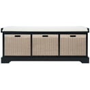 ACME Pearl Bench w/Drawer, Pearl White Finish