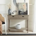 thumbnail image 1 of SAFAVIEH Landers Solid 2 Drawer 1 Shelf Console, Griege, 1 of 7