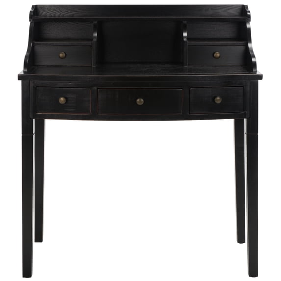 SAFAVIEH Landon Solid Contemporary Black 5 Drawer Writing Desk (36.2 in. W x 19.1 in. D x 40.5 in. H)