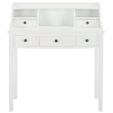SAFAVIEH Landon Solid Contemporary White 5 Drawer Writing Desk (36.2 in. W x 19.1 in. D x 40.5 in. H)