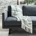 thumbnail image 1 of SAFAVIEH Landra Cotton Striped Fringe Throw, 60" x 72", Blue/White, 1 of 6