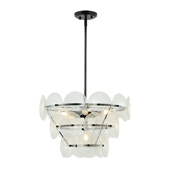 SAFAVIEH Landreth 6-Light Glam Black Metal Chandelier