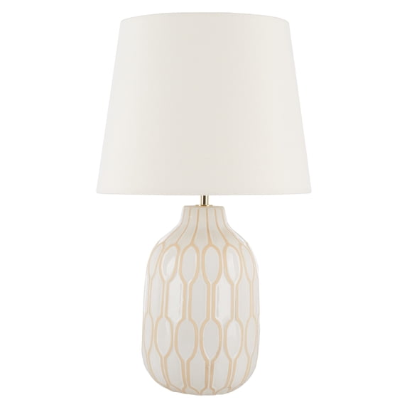 SAFAVIEH Lansing 20 in. Modern Artistic Table Lamp, White