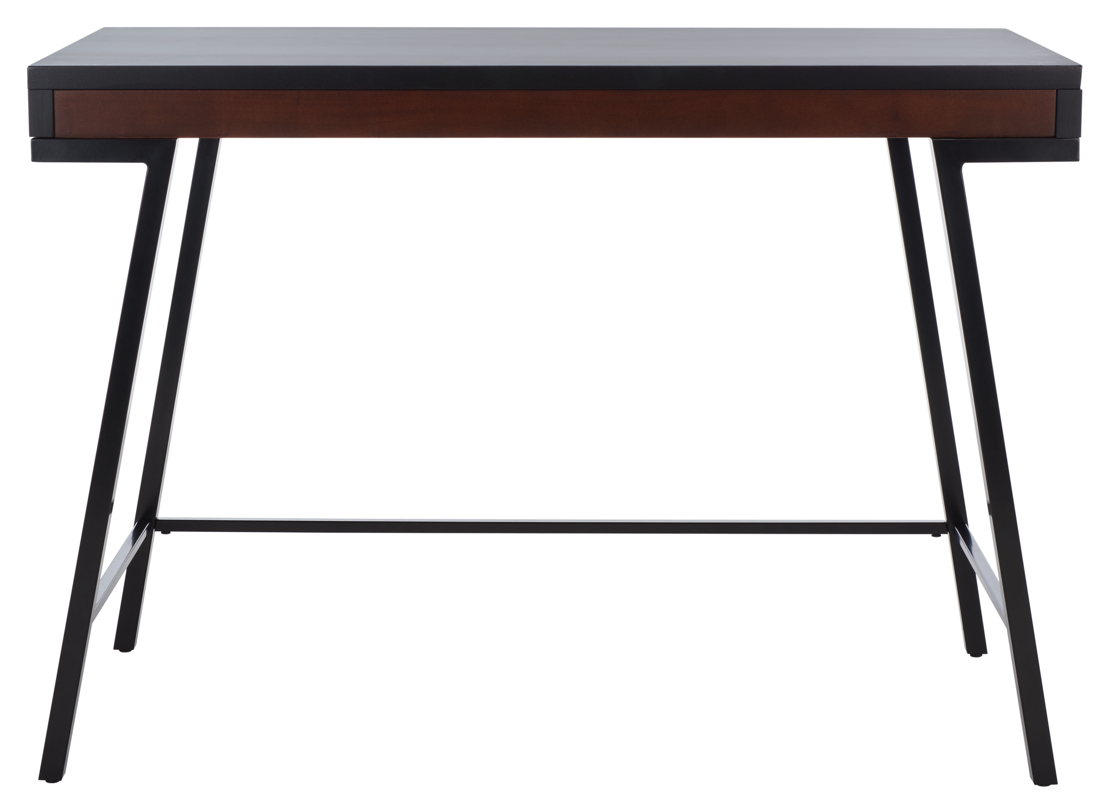 SAFAVIEH LaponteScandinavian Wood Writing Desk, Black/Brown