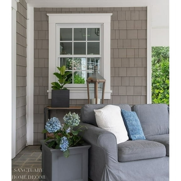 SAFAVIEH Larlen Concrete Modern Solid Round Patio Planter, Black