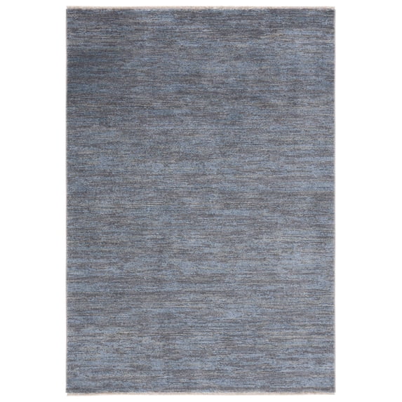 SAFAVIEH Lasa Laura Solid Polyester Area Rug, Blue/Grey, 4' x 6'