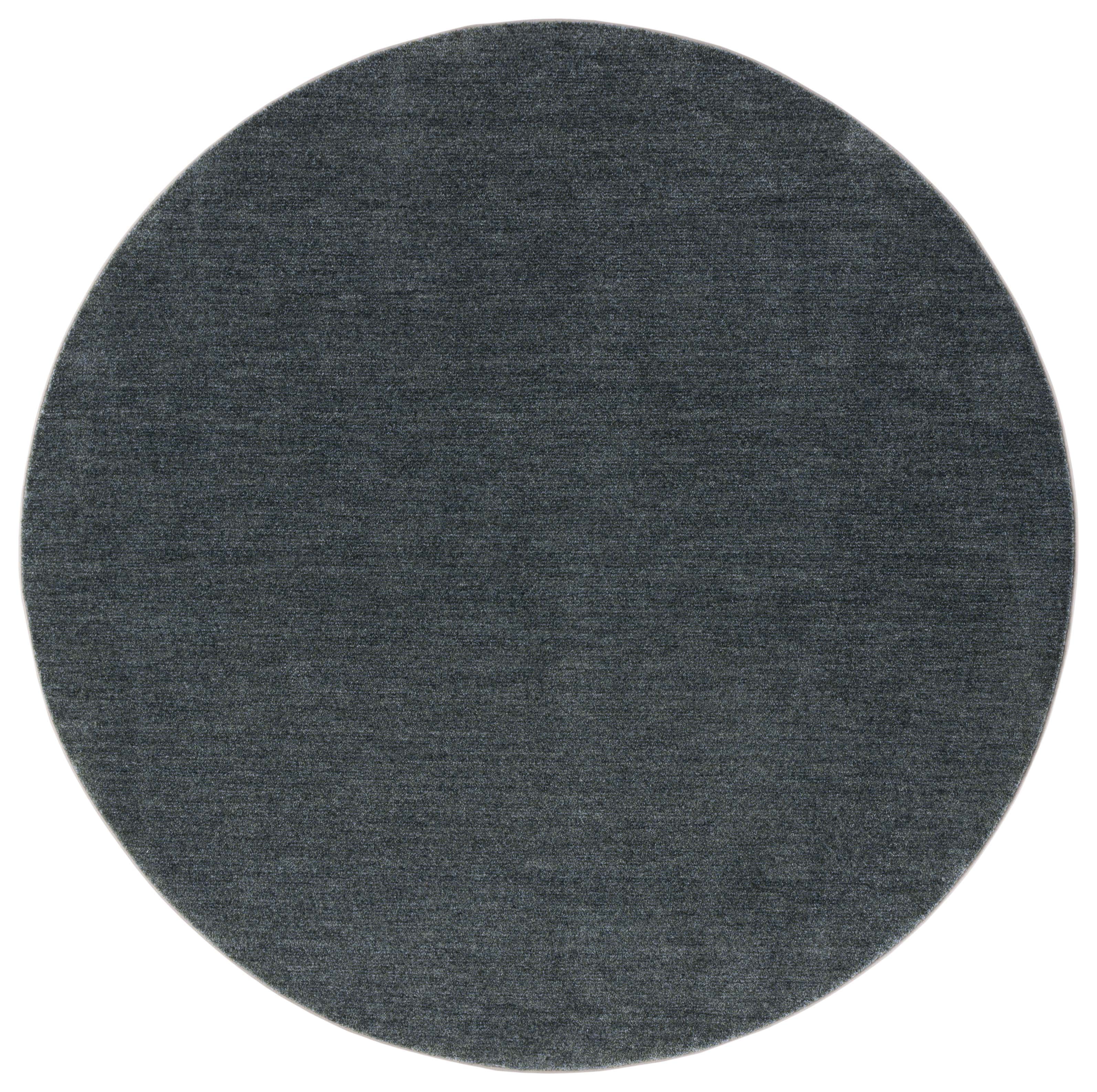 Lasa Green 4' Round Hand-knotted Synthetic Rug