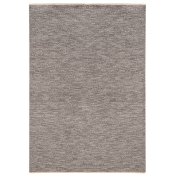 SAFAVIEH Lasa Tranter Solid Polyester Area Rug, Grey, 4' x 6'