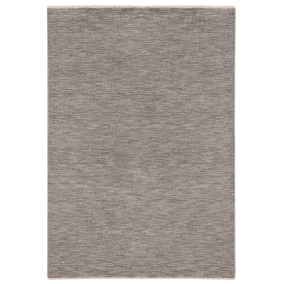 SAFAVIEH Lasa Tranter Solid Polyester Area Rug, Grey, 5'3" x 7'7"