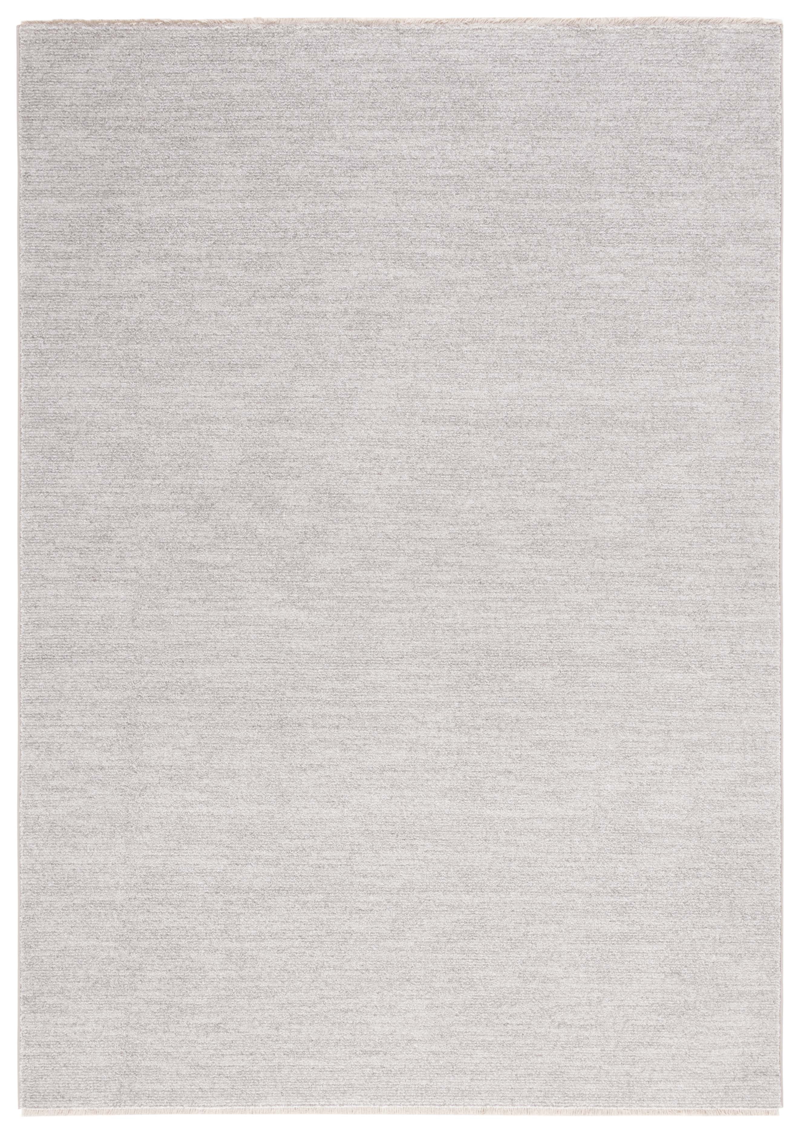 Lasa Light Grey Rectangular Synthetic Area Rug