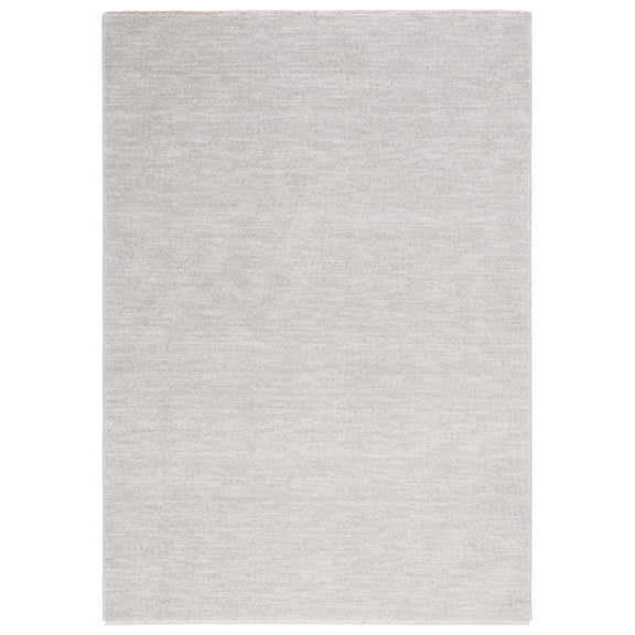 SAFAVIEH Lasa Tranter Solid Polyester Area Rug, Light Grey, 9' x 12'