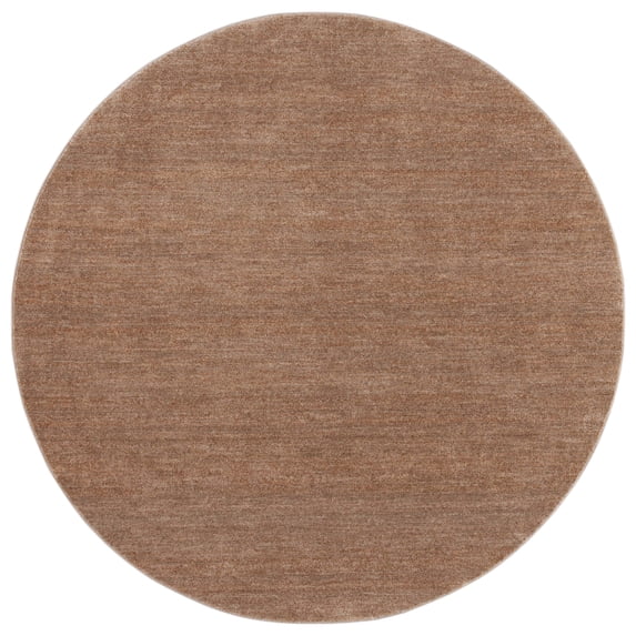 SAFAVIEH Lasa Tranter Solid Polyester Area Rug, Rust/Copper, 4' x 4' Round