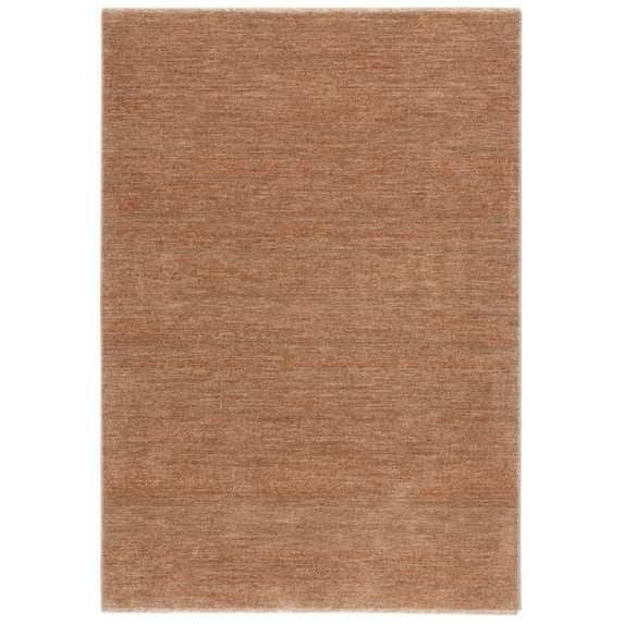SAFAVIEH Lasa Tranter Solid Polyester Area Rug, Rust/Copper, 4' x 6'