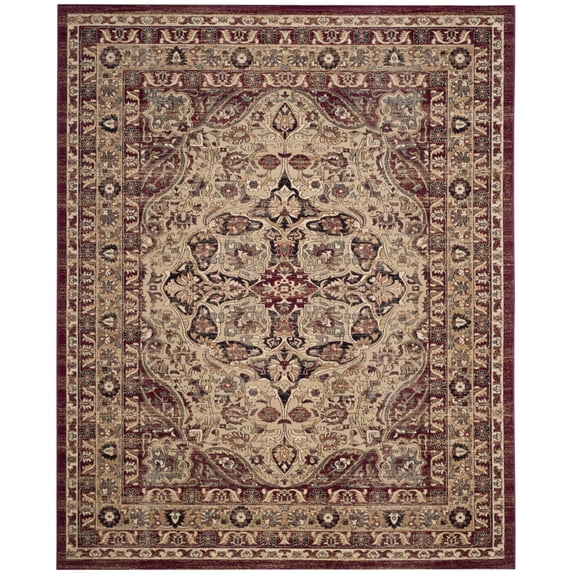 SAFAVIEH Lavar Kerman Collection LVK601B Creme / Red Rug