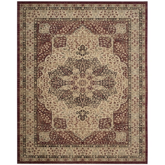 SAFAVIEH Lavar Kerman Collection LVK621B Creme / Red Rug
