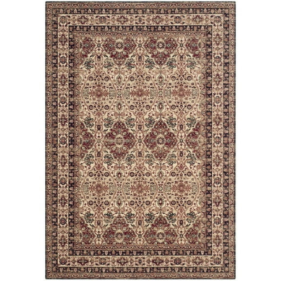 SAFAVIEH Lavar Kerman Rihanna Oriental Area Rug, Cream/Navy, 5'1" x 7'6"
