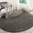 thumbnail image 1 of SAFAVIEH Lavena Solid Plush Shag Area Rug, Dark Grey, 6'7" x 6'7" Round, 1 of 7