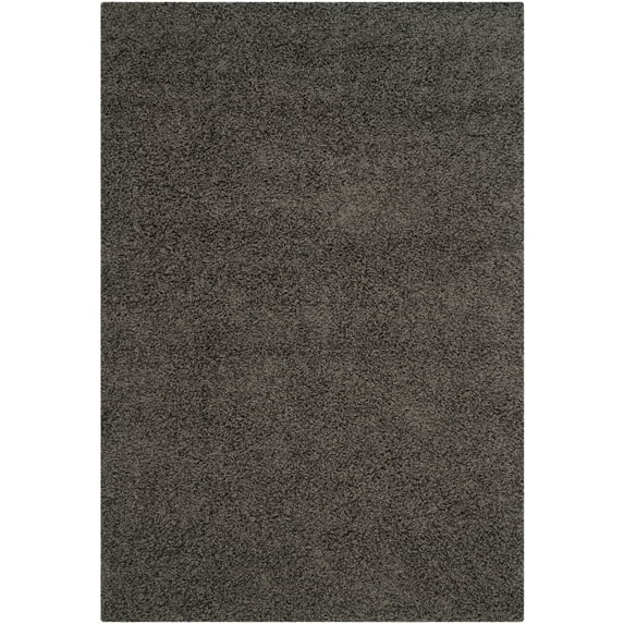 SAFAVIEH Lavena Solid Plush Shag Area Rug, Dark Grey, 9' x 12'
