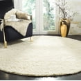 thumbnail image 1 of SAFAVIEH Lavena Solid Plush Shag Area Rug, Ivory, 6'7" x 6'7" Round, 1 of 8
